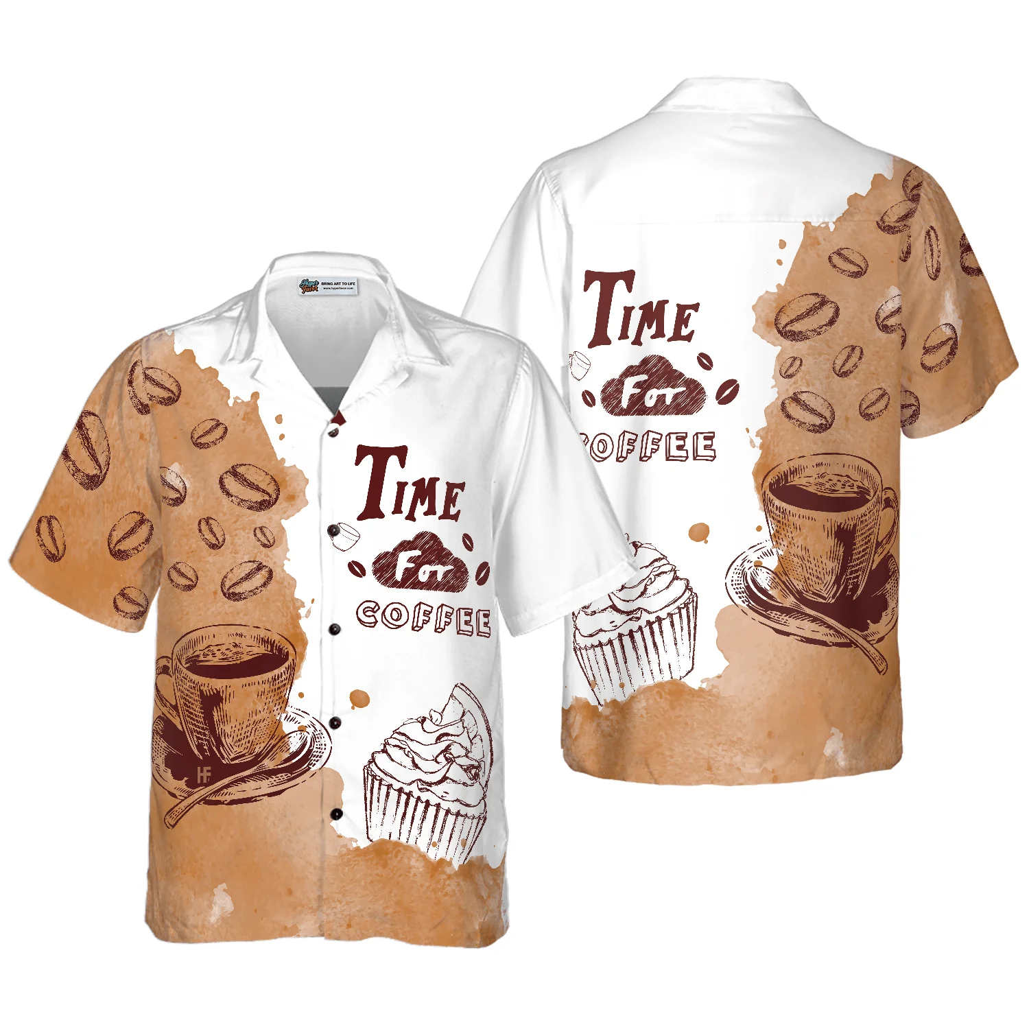 Time For Coffee Hawaiian Shirt, Colorful Summer Aloha Shirt For Men Women, Perfect Gift For Friend, Team, Coffee Lovers - Image 2