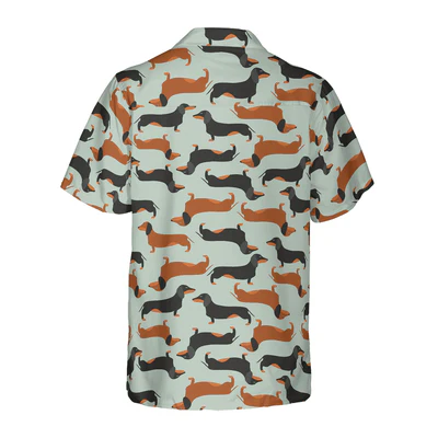 Tiny Dachshund Hawaiian Shirt, Cute Dog Aloha Shirt For Men - Perfect Gift For Dachshund Lovers, Husband, Boyfriend, Friend, Family - Image 4