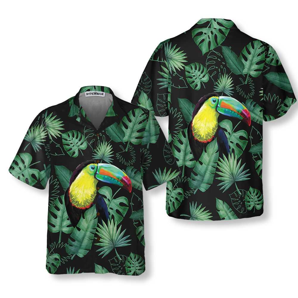 Toucan In The Forest Aloha Hawaiian Shirt For Summer, Cool Tropical Toucan Hawaiian Shirt For Men Women Adults, Best Gift For Friend, Toucan Lovers - Image 2