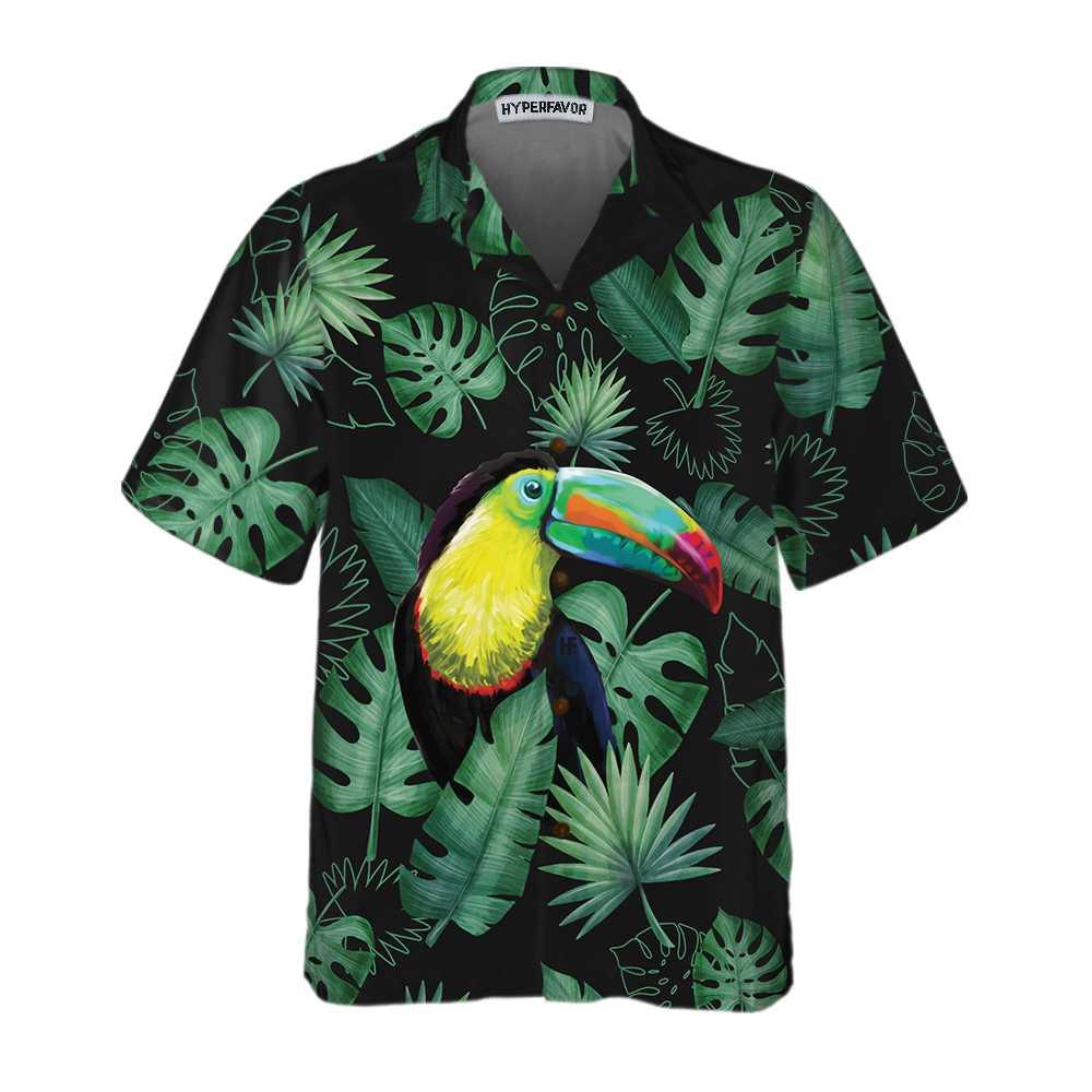 Toucan In The Forest Aloha Hawaiian Shirt For Summer, Cool Tropical Toucan Hawaiian Shirt For Men Women Adults, Best Gift For Friend, Toucan Lovers - Image 4