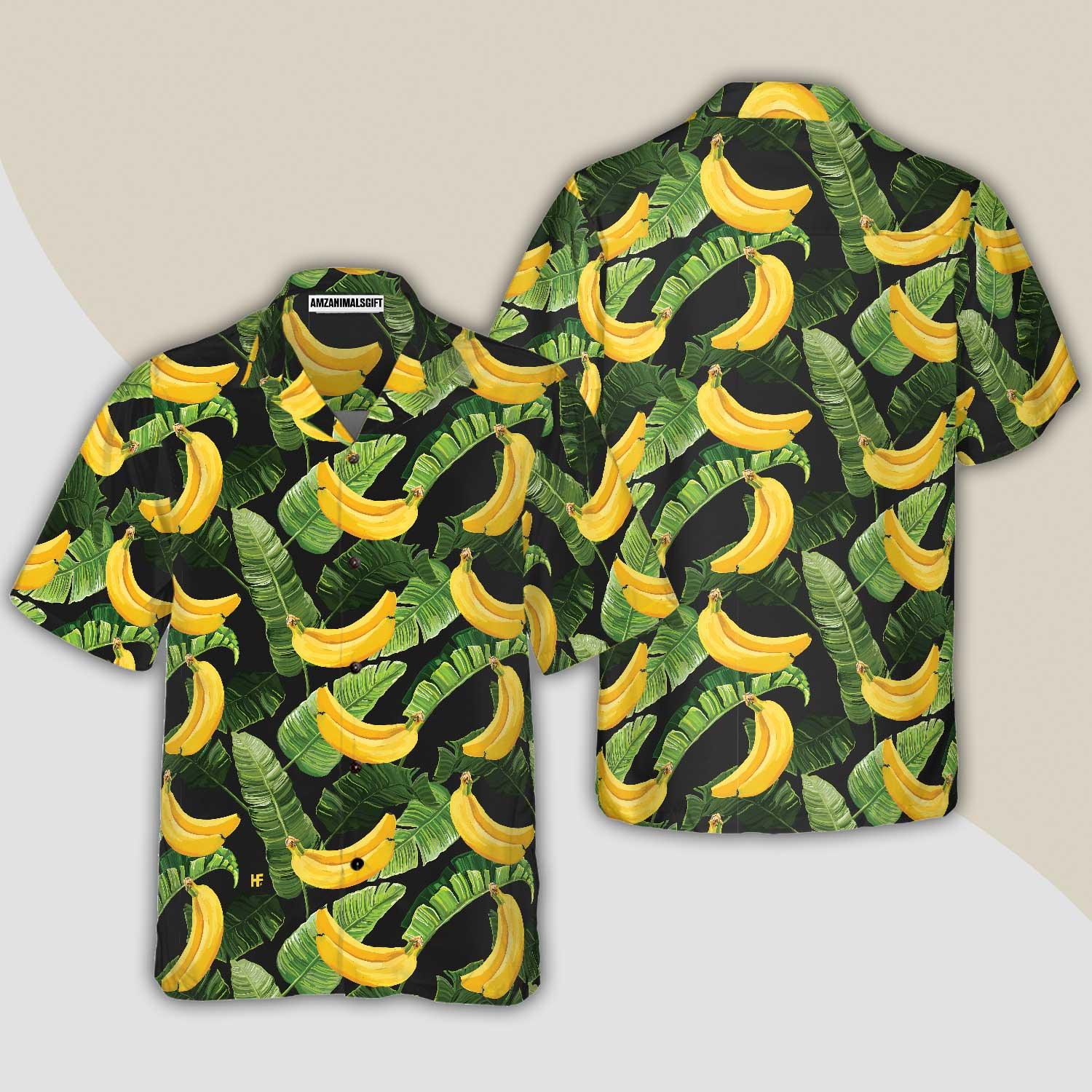Tropical Banana Leaves And Banana Aloha Hawaiian Shirt For Summer, Colorful Shirt For Men Women, Perfect Gift For Friend, Team, Family