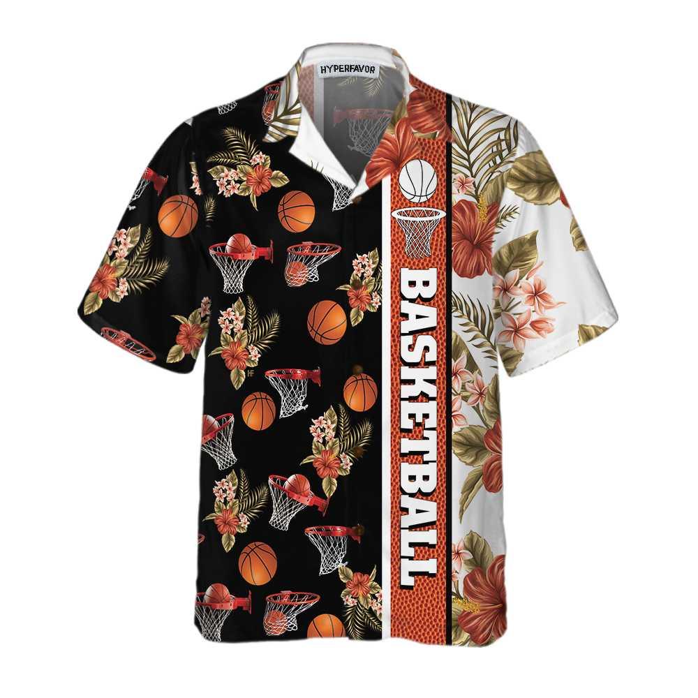 Tropical Basketball Aloha Hawaiian Shirt For Summer, Button Up Basketball Hawaiian Shirts For Men Women, Best Gift For Basketball Lovers, Friend - Image 4