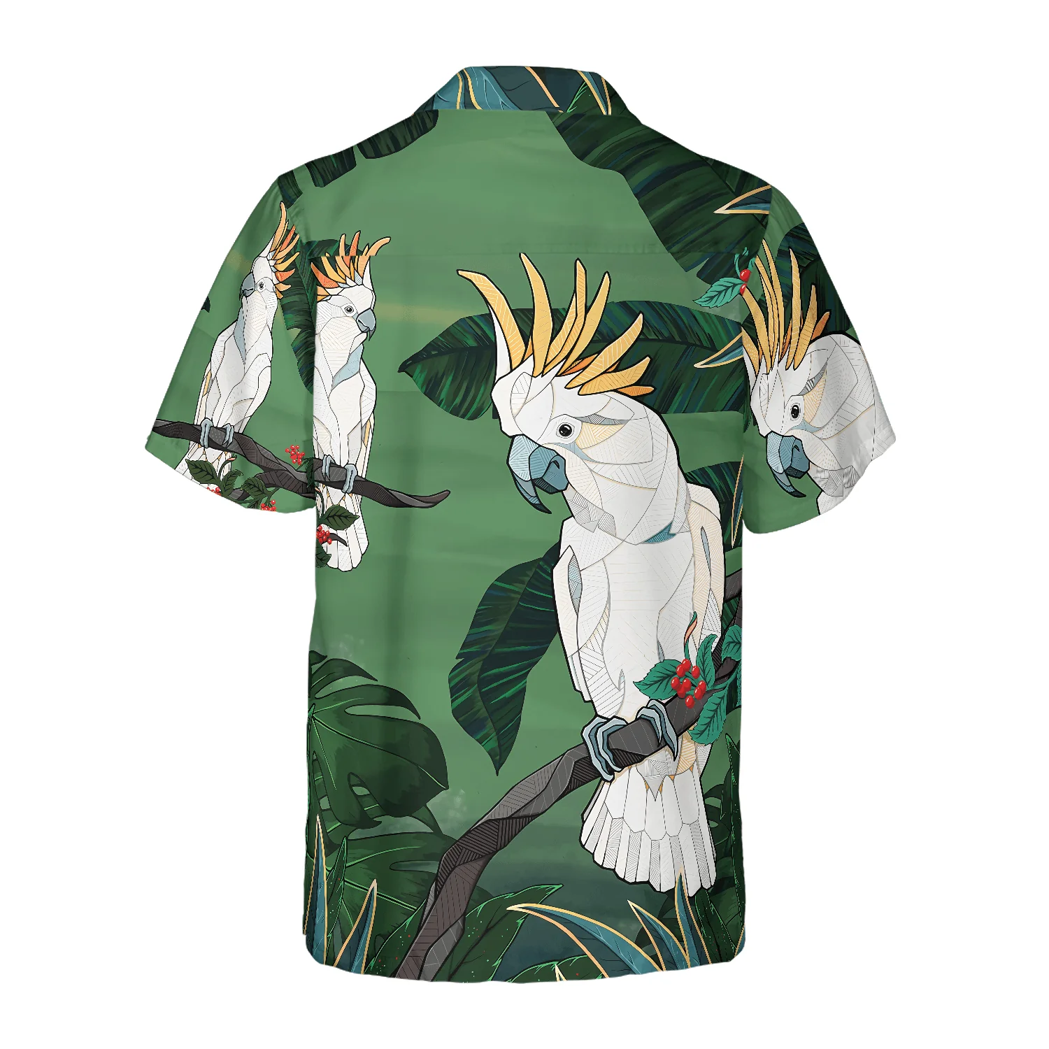 Tropical Cockatoo Parrot Hawaiian Shirt, Colorful Summer Aloha Shirts For Men Women, Perfect Gift For Husband, Wife, Boyfriend, Friend - Image 3