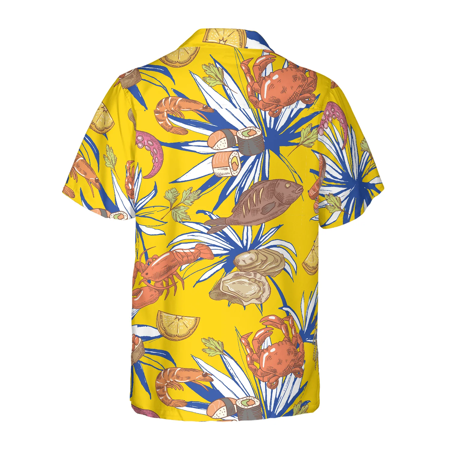 Tropical Floral Seafood Hawaiian Shirt, Colorful Summer Aloha Shirt For Men Women, Perfect Gift For Friend, Family, Husband, Wife, Boyfriend - Image 3