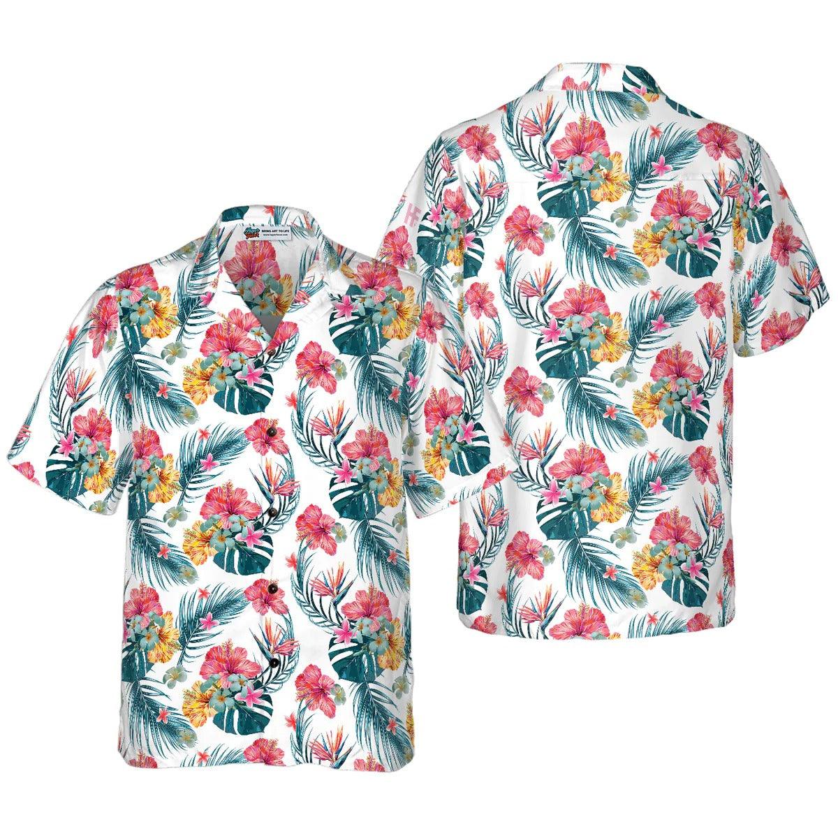Tropical Flower Hawaiian Shirt, Flower Hawaiian Shirt, Tropical Aloha Shirt For Men Women, Perfect Gift For Husband, Wife, Friend, Family - Image 2