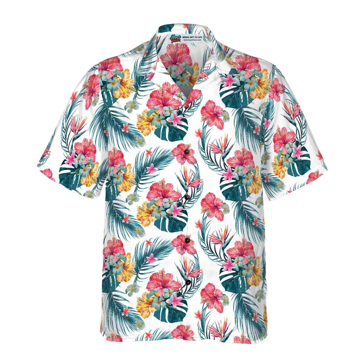 Tropical Flower Hawaiian Shirt, Flower Hawaiian Shirt, Tropical Aloha Shirt For Men Women, Perfect Gift For Husband, Wife, Friend, Family - Image 4