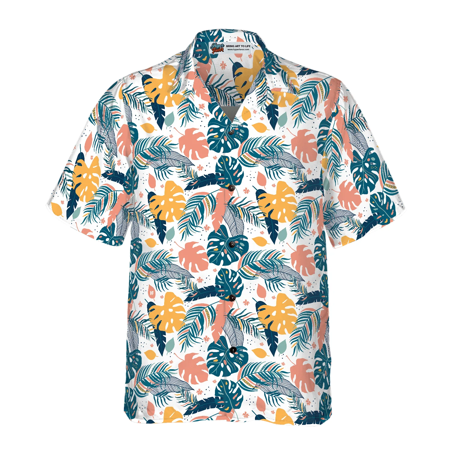 Tropical Leaves Elegant Exotic Aloha Hawaiian Shirt For Summer, Colorful Hawaiian Shirt Outfit For Men Women, Gift For Friend, Team, Family - Image 4