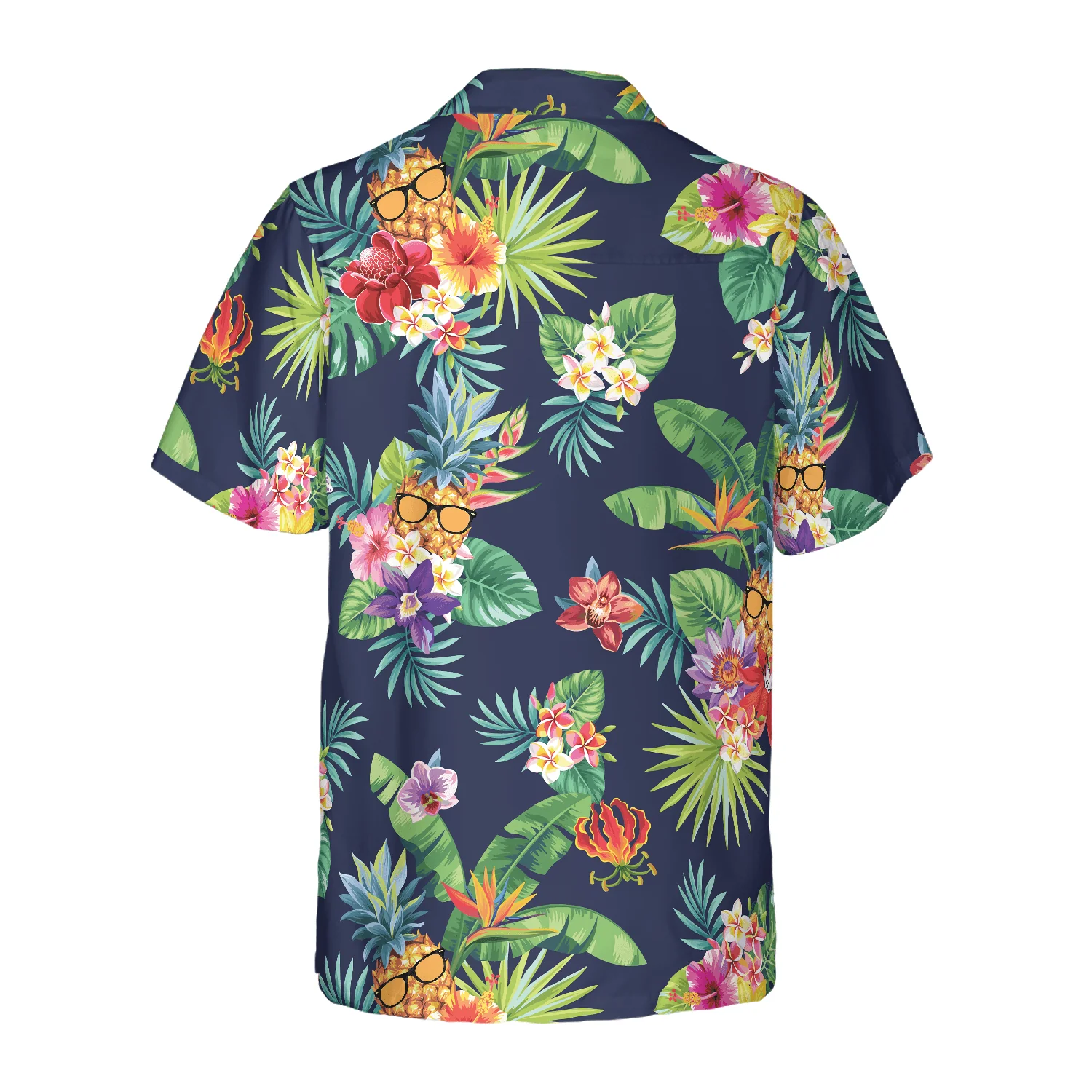 Tropical Pineapples & Palm Leaves Hawaiian Shirt, Colorful Summer Aloha Shirt For Men Women, Gift For Friend, Team, Family - Image 3