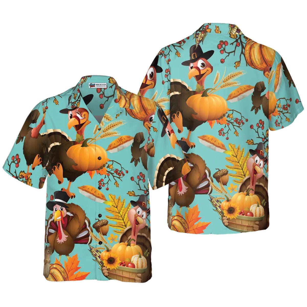 Turkey For Thanksgiving Hawaiian Shirt, Thanksgiving Gobble Shirt, Gift For Thanksgiving Day - Perfect Gift For Lover, Friend, Family - Image 2