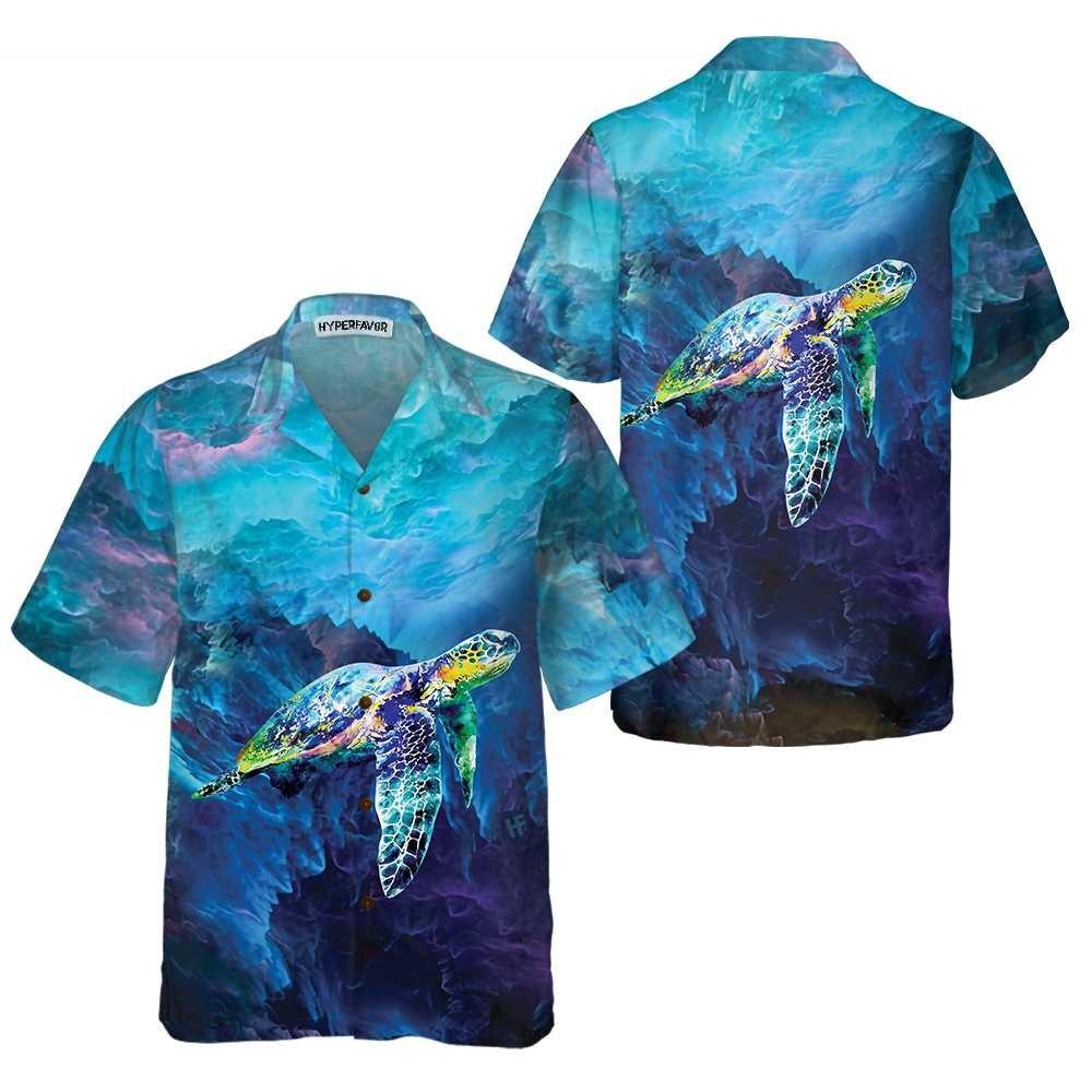 Turtle Flag American Hawaiian Shirt, Turtle Shirt For Men & Women - Perfect Gift For Turtle Lover, Friend, Family - Image 2