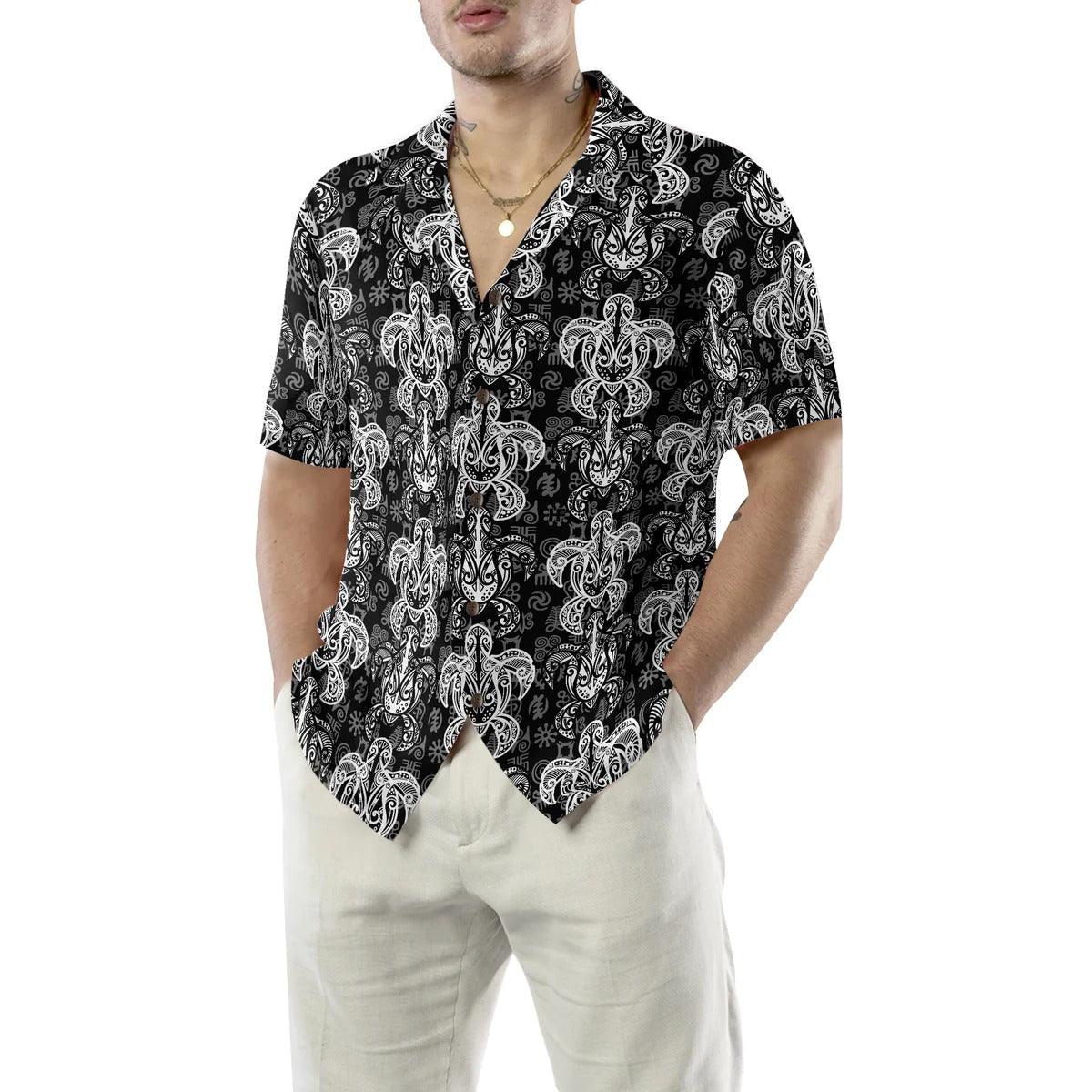 Turtle Hawaiian Shirt, Indigenous Tribal Polynesian Style Sea Turtle Hawaiian Shirt, Turtle Shirt For Men & Women - Gift For Lover, Friend, Family - Image 4