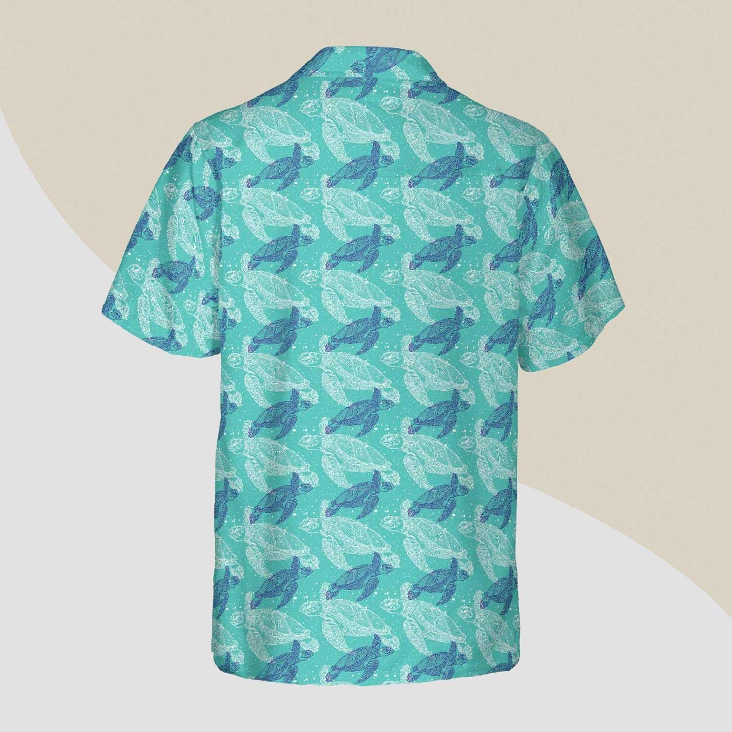 Turtle Hawaiian Shirt, Marine Life Sea Turtle Hawaiian Shirt, Turtle Shirt For Men & Women - Perfect Gift For Turtle Lover, Friend, Family