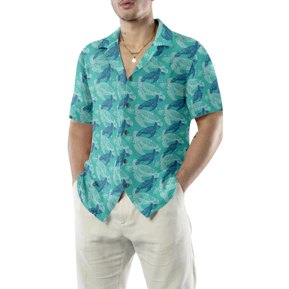 Turtle Hawaiian Shirt, Marine Life Sea Turtle Hawaiian Shirt, Turtle Shirt For Men & Women - Perfect Gift For Turtle Lover, Friend, Family - Image 3