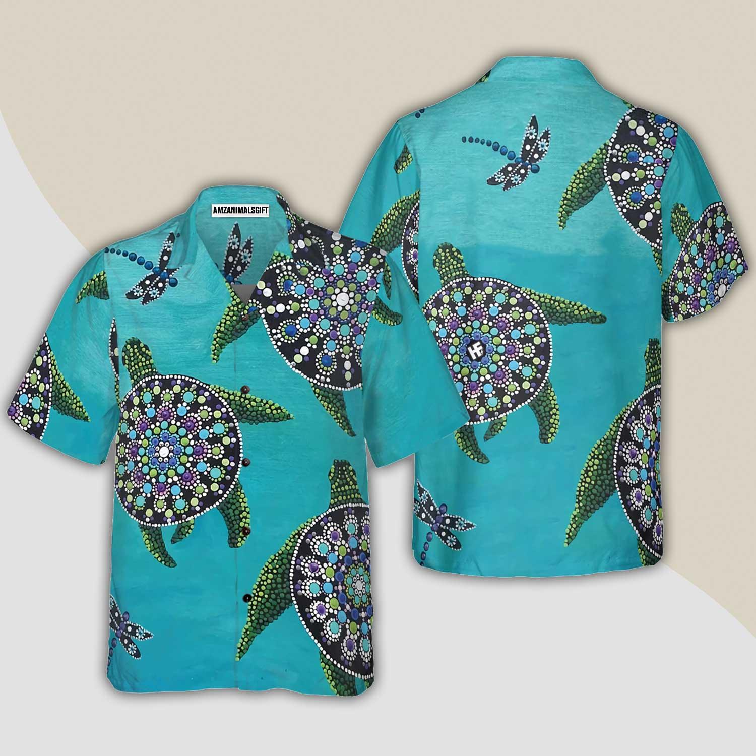 Turtle Hawaiian Shirt, Rock Turtle Aloha Shirt For Men - Perfect Gift For Husband, Boyfriend, Friend, Family