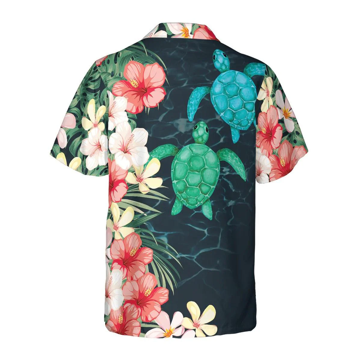 Turtle Hawaiian Shirt, Tropical Sea Turtle And Flower Hawaiian Shirt, Turtle Aloha Shirt For Men & Women - Gift For Turtle Lover, Friend, Family - Image 6