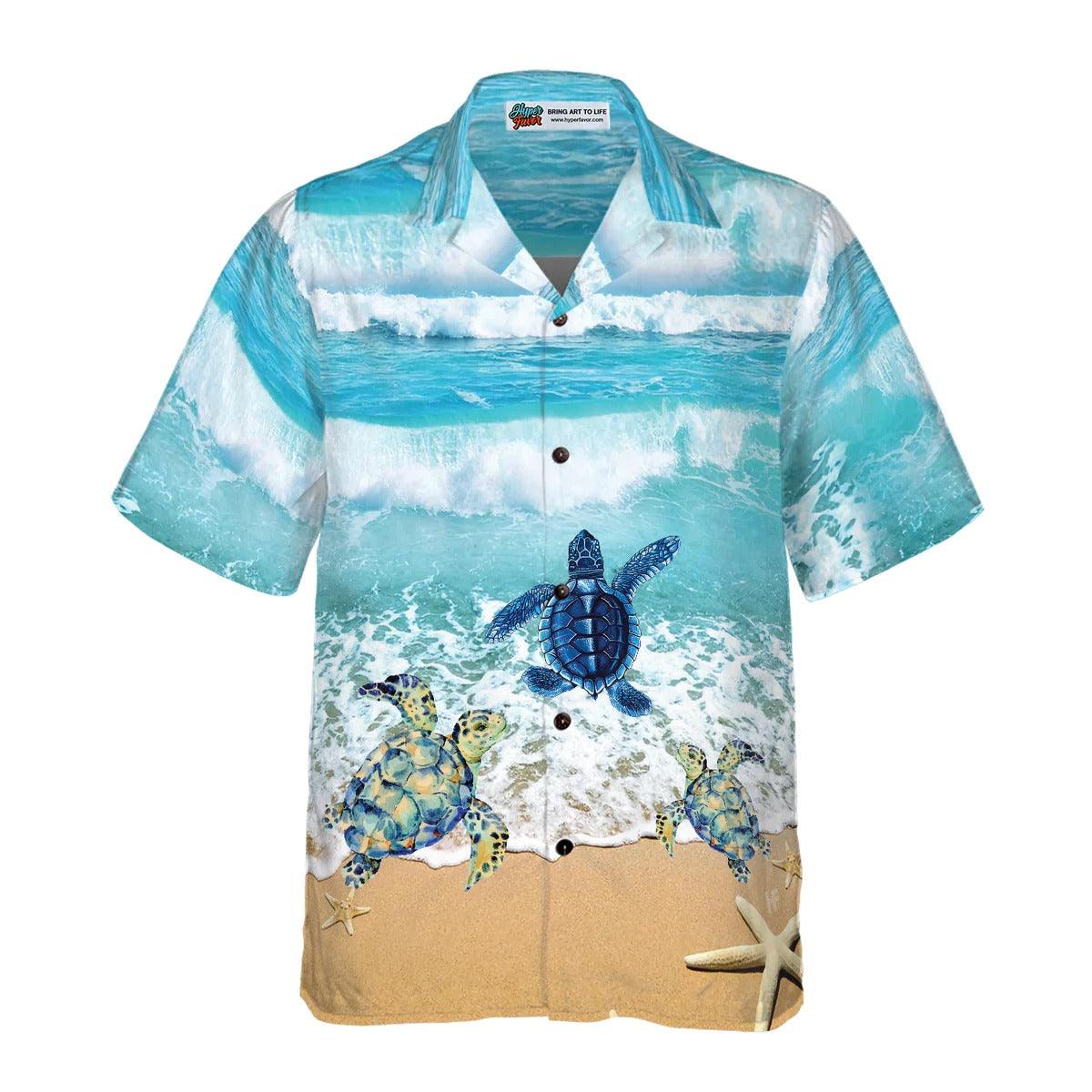 Turtle Hawaiian Shirt, Turtle In A World Where You Can Be Anything Be Kind Hawaiian Shirt - Gift For Lover, Friend, Family - Image 4