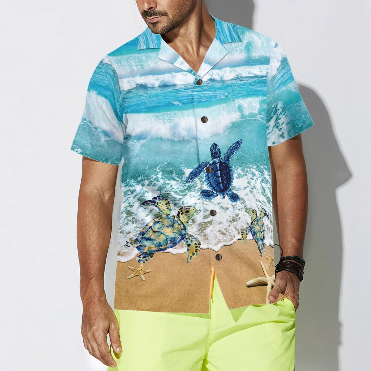 Turtle Hawaiian Shirt, Turtle In A World Where You Can Be Anything Be Kind Hawaiian Shirt - Gift For Lover, Friend, Family - Image 5