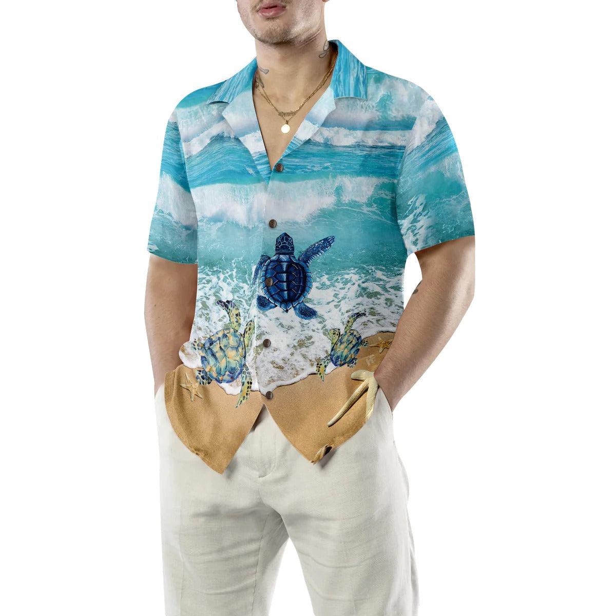 Turtle Hawaiian Shirt, Turtle In A World Where You Can Be Anything Be Kind Hawaiian Shirt - Gift For Lover, Friend, Family - Image 6