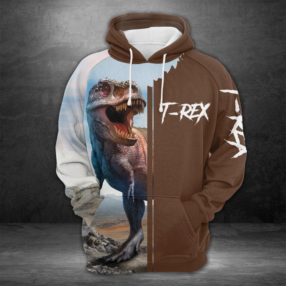 Tyrannosaurus Pullover Premium Hoodie, Perfect Outfit For Men And Women On Christmas New Year Autumn Winter - Image 2