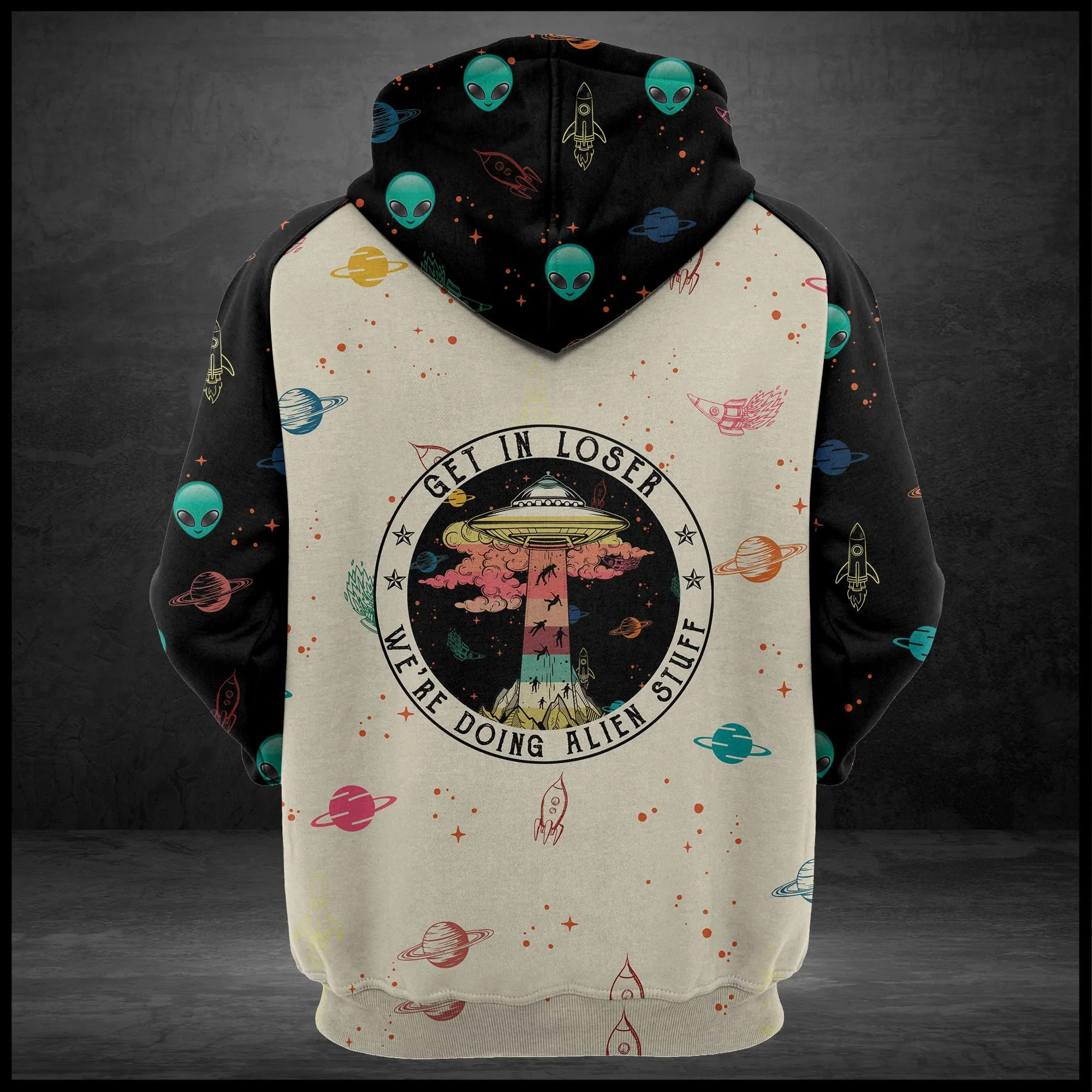 UFO Vintage Pullover Premium Hoodie, Perfect Outfit For Men And Women On Christmas New Year Autumn Winter - Image 3