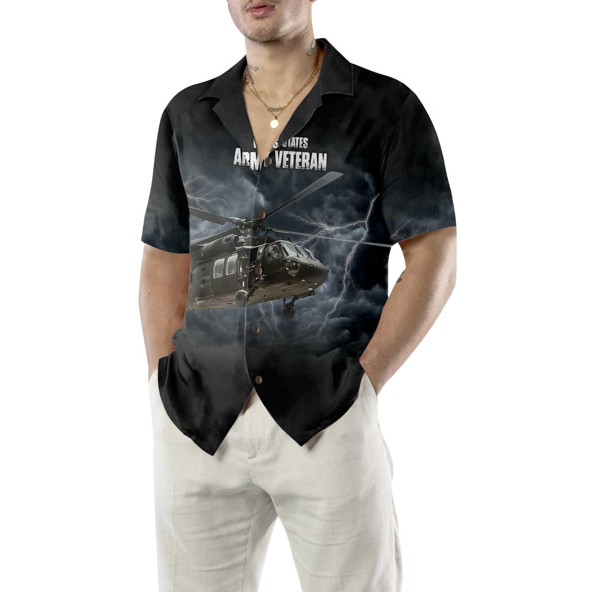 United States Army Veteran Aloha Hawaiian Shirt For Summer, US Proud Helicopter Hawaiian Shirt For Men Women Adults, Gift For Friend, Veteran Day - Image 6
