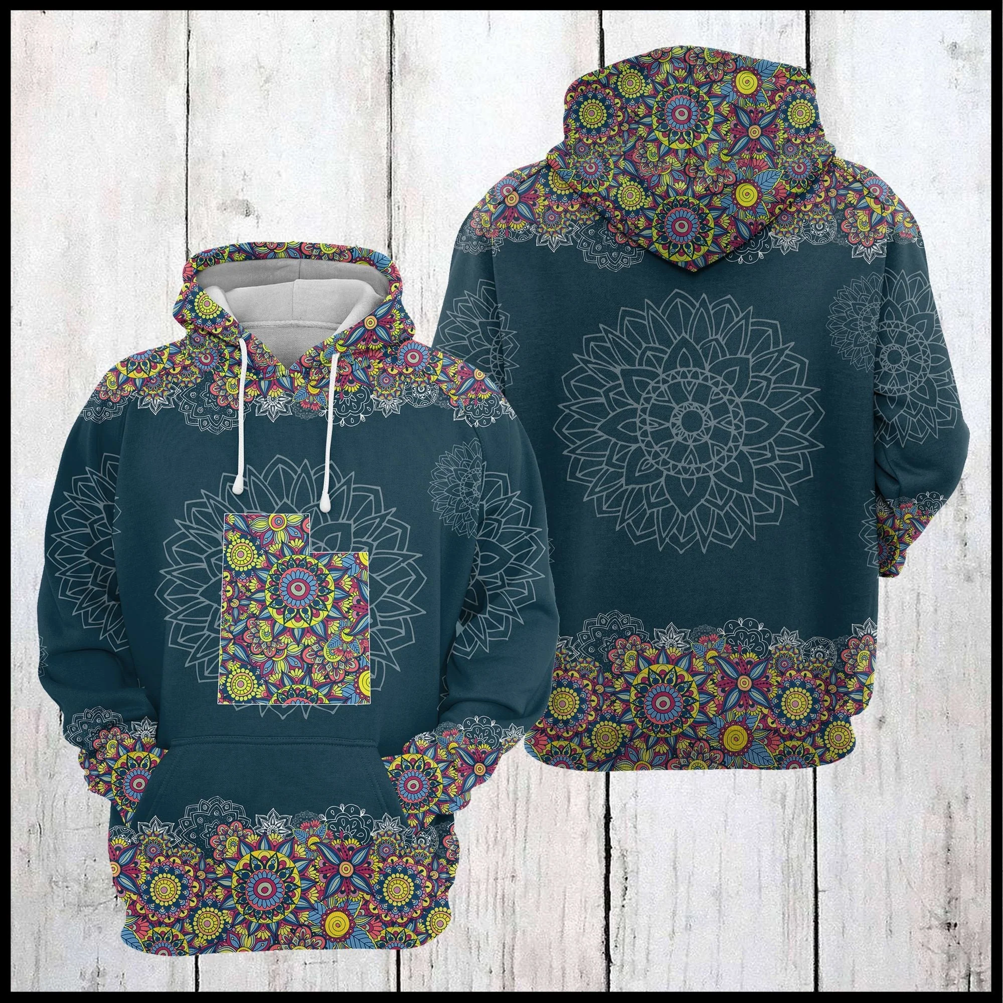 Utah Mandala Pullover Premium Hoodie, Perfect Outfit For Men And Women On Christmas New Year Autumn Winter
