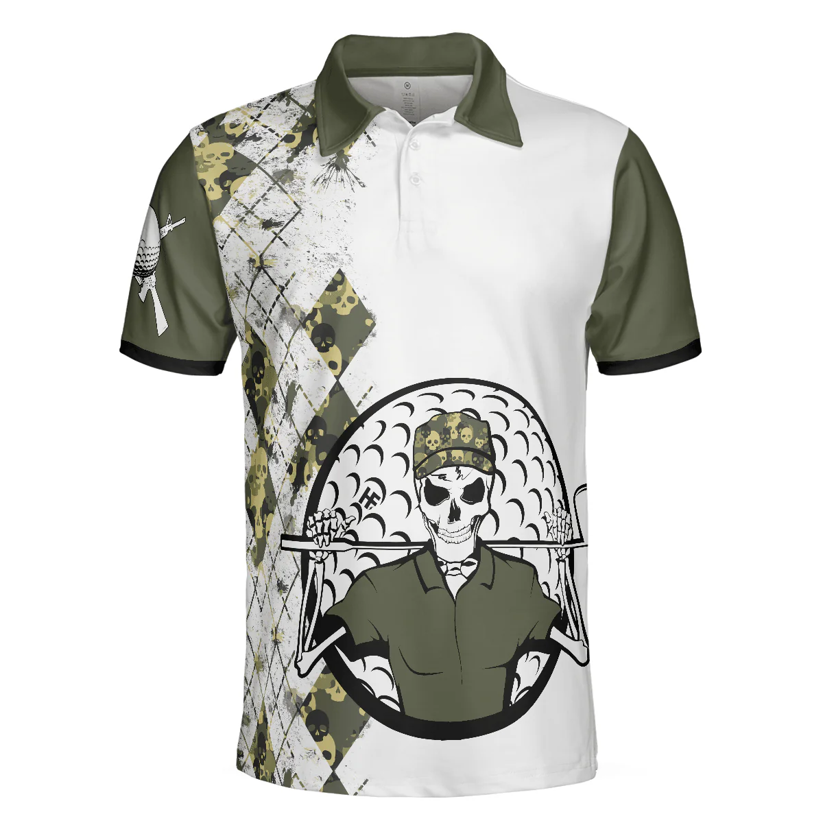 Veteran Fire In The Hole Polo Shirt, Veteran Themed Golfing Polo Shirt For Male Golfers, Argyle Shirt - Perfect Gift For Men, Golfers - Image 3