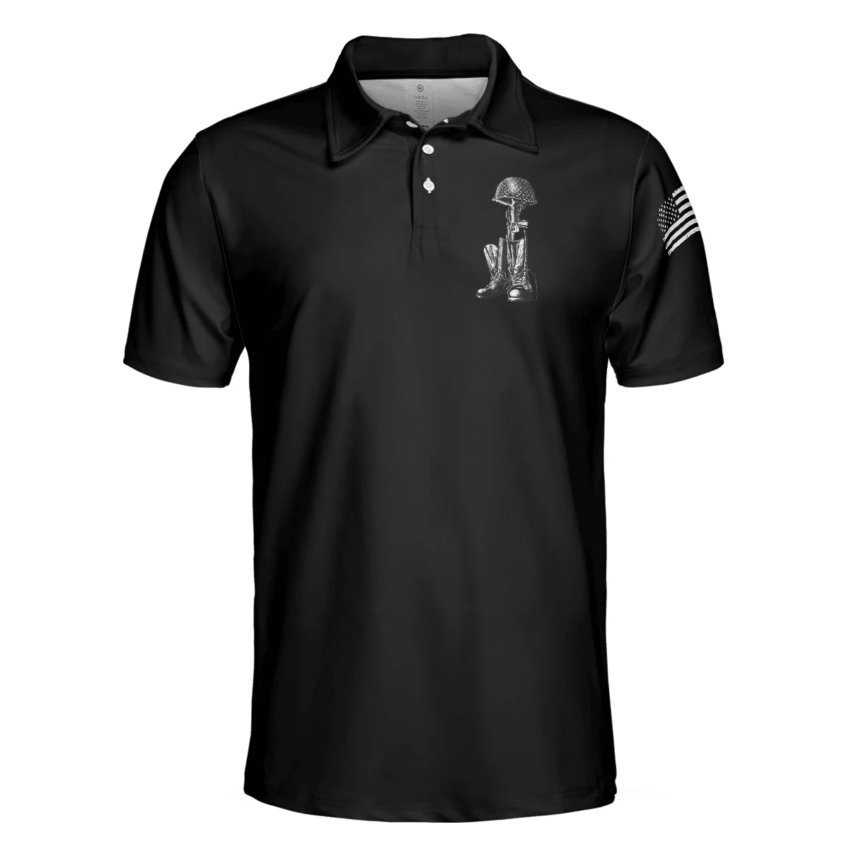 Veteran Gives Life Veteran Men Polo Shirt, Cool American Flag Veteran Shirt For Men, Veteran Thank You Gift - Perfect Gift For Men - Image 3