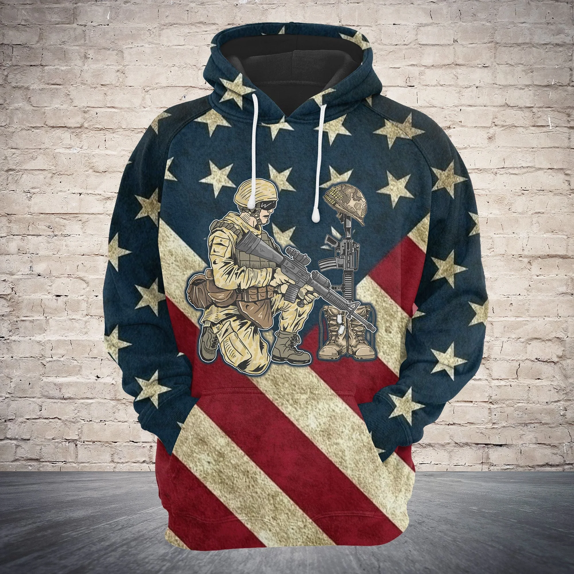 Veteran US Flag Forever Pullover Premium Hoodie It Can Not Be Inherited, Perfect Outfit For Men And Women On Christmas New Year Autumn Winter - Image 3