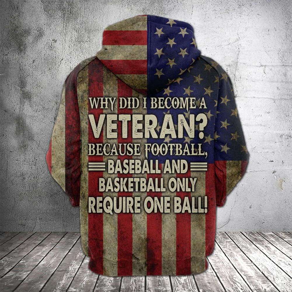 Veteran US Flag Forever Pullover Premium Hoodie Why Did I Become A Veteran, Perfect Outfit For Men And Women On Christmas New Year Autumn Winter - Image 3