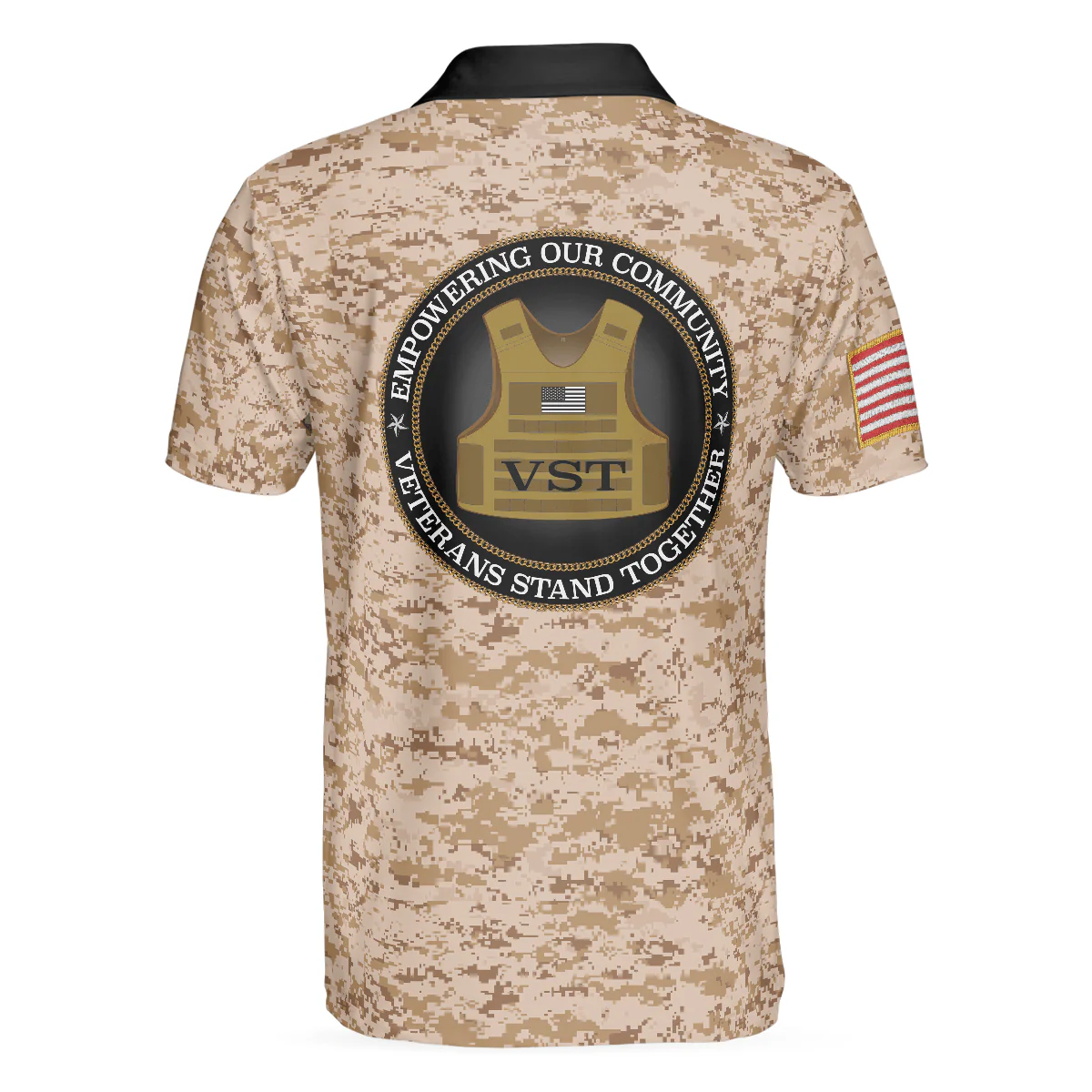 Veterans Stand Together Polo Shirt, Empowering Our Community Polo Shirt - Perfect Gift For Men - Image 2