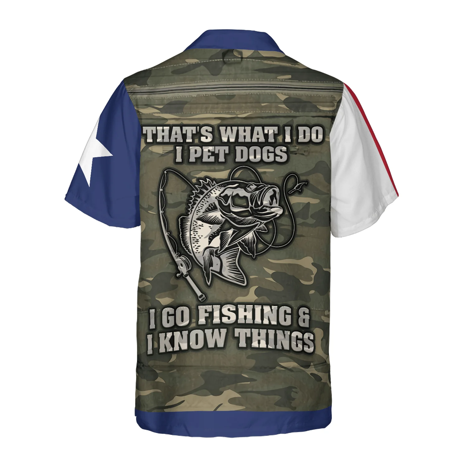 Waistcoat Fishing Texas Hawaiian Shirt Custom Name, That's What I Do I Go Fishing And I Know Thing Shirt, Personalized Aloha Shirt Gift For Men Women - Image 3