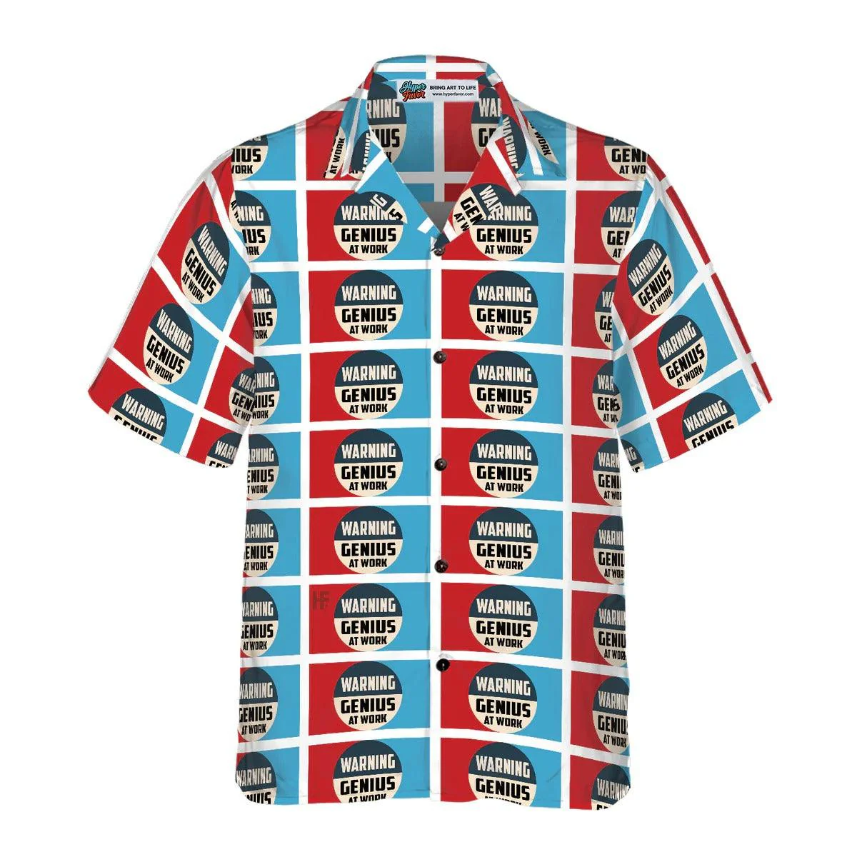 Warning Genius Work Vintage Hawaiian Shirt - Perfect Gift For Lover, Friend, Family - Image 5