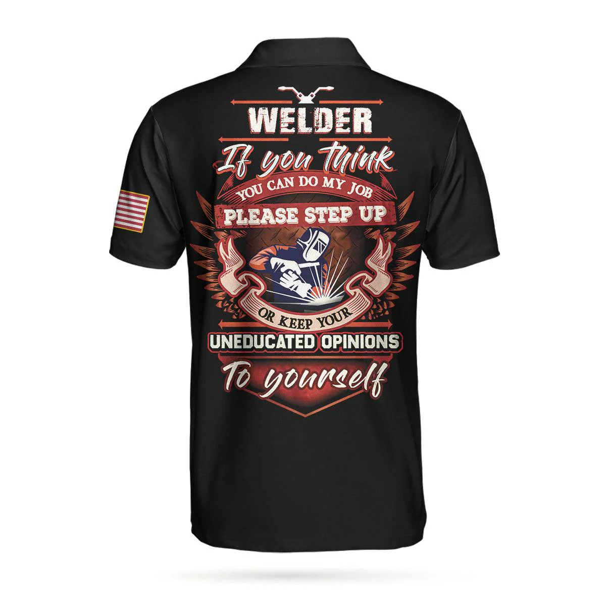 Welder Proud Skull Men Polo Shirt, If You Think You Can Do My Job Polo Shirt, Cool Welder Shirt For Men - Perfect Gift For Men, Welders - Image 2