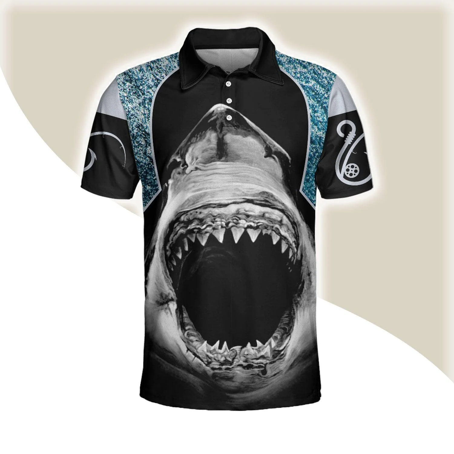 Who Wants To Be The Prey In An Ocean Full Of Hunters Polo Shirt, Shark Jaw Polo Shirt, Best Shark Shirt - Perfect Gift For Men