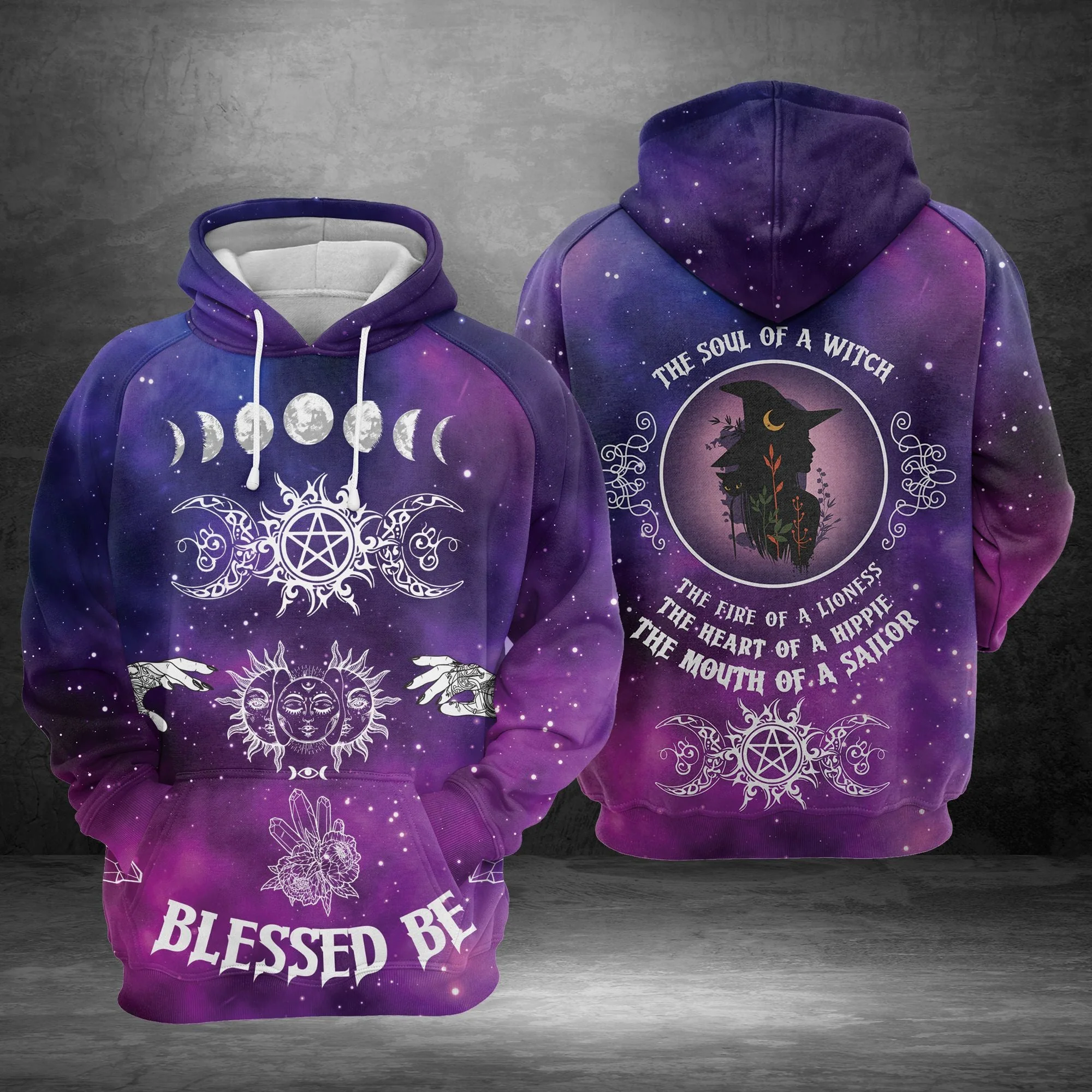 Witch Girl Pullover Premium Hoodie The Soul OF A Witch, Perfect Outfit For Men And Women On Christmas New Year Autumn Winter - Image 2
