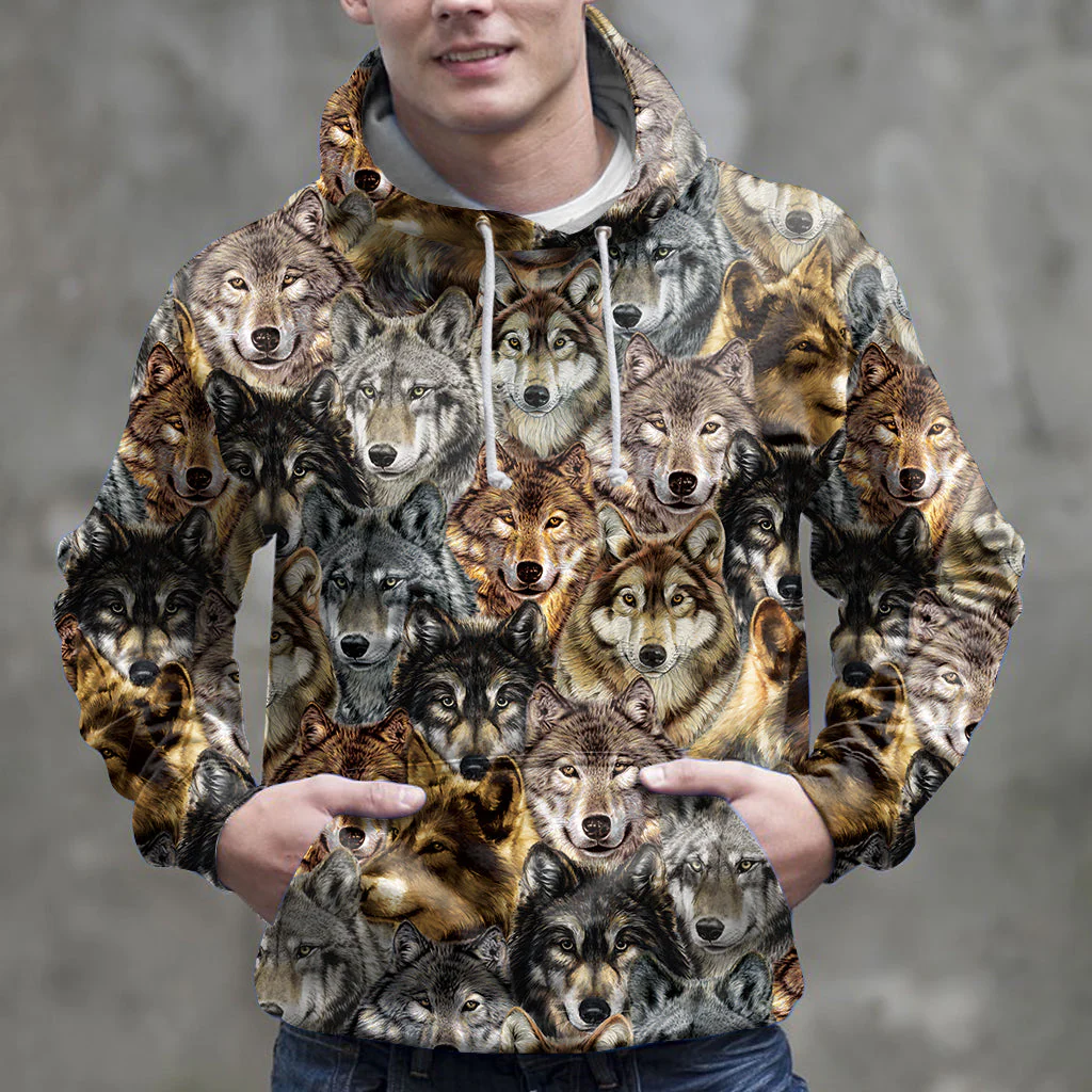 Wolf Is My Spirit Animal Pullover Premium Hoodie, Perfect Outfit For Men And Women On Christmas New Year Autumn Winter - Image 2