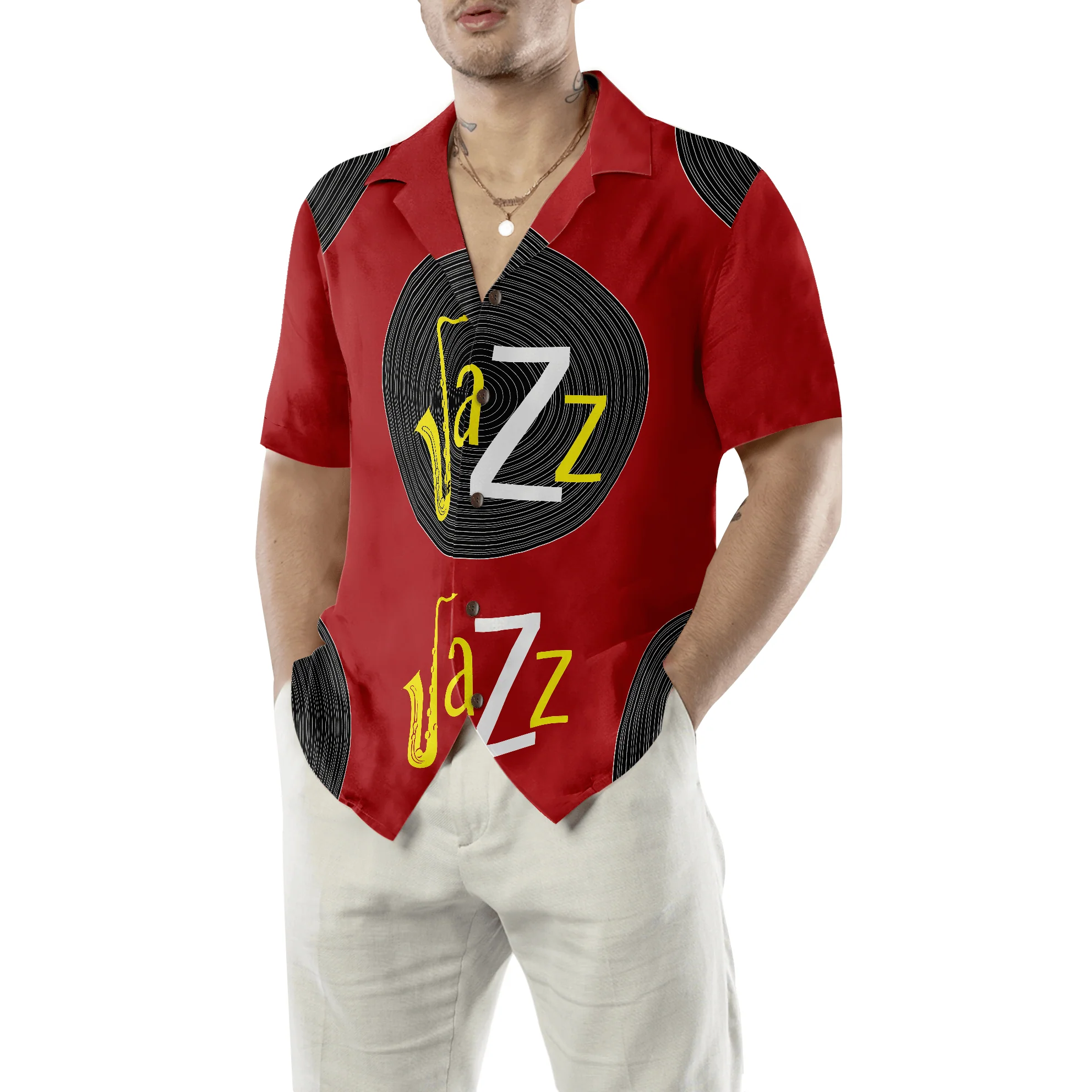 World Of Jazz Hawaiian Shirt, Colorful Summer Aloha Shirt For Men Women, Gift For Friend, Family, Husband, Wife, Jazz Lover - Image 6