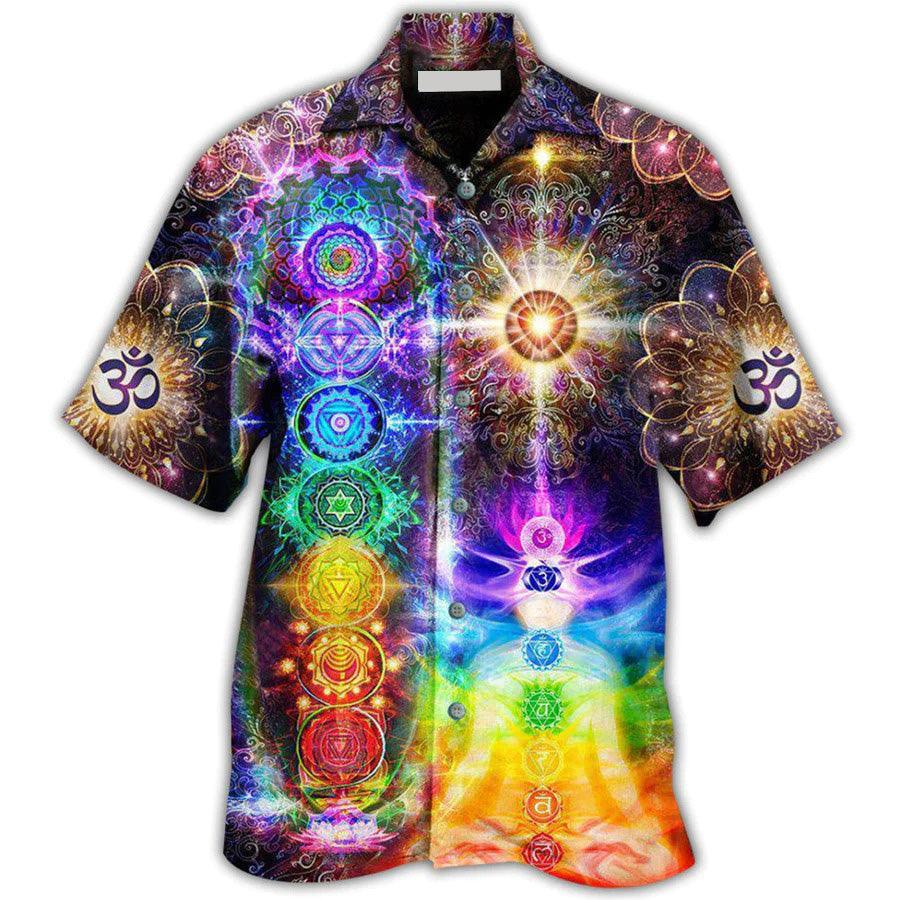 Yoga Aloha Hawaiian Shirt, Yoga Mind And Soul In A Harmony Chakra Hawaiian Shirt For Summer - Perfect Gift For Men, Women, Yoga Lover, Friend, Family - Image 2