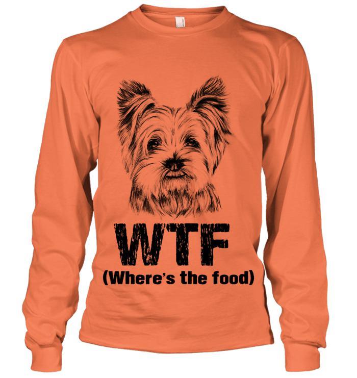 Yorkie Unisex Long Sleeve - Where's the Food Unisex Long Sleeve - Gift for Dog Lovers, Family, Friends - Image 3