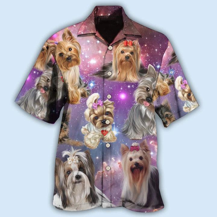 Yorkshire Terrier Aloha Hawaii Shirt - Yorkie Mysterious Galaxy Hawaiian Shirt For Summer - Perfect Gift For Dog Lovers, Friend, Family - Image 2