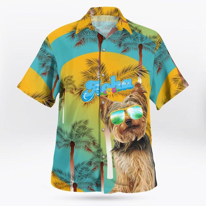 Yorkshire Terrier Aloha Hawaiian Shirt - Summer Beach Tropical Leaves Hawaiian Shirt For Summer - Perfect Gift For Dog Lovers Friend, Family - Image 3