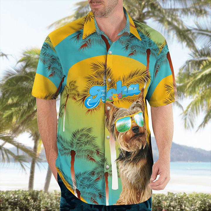 Yorkshire Terrier Aloha Hawaiian Shirt - Summer Beach Tropical Leaves Hawaiian Shirt For Summer - Perfect Gift For Dog Lovers Friend, Family - Image 4