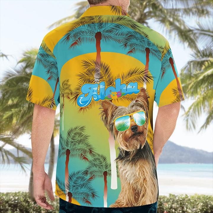 Yorkshire Terrier Aloha Hawaiian Shirt - Summer Beach Tropical Leaves Hawaiian Shirt For Summer - Perfect Gift For Dog Lovers Friend, Family - Image 5