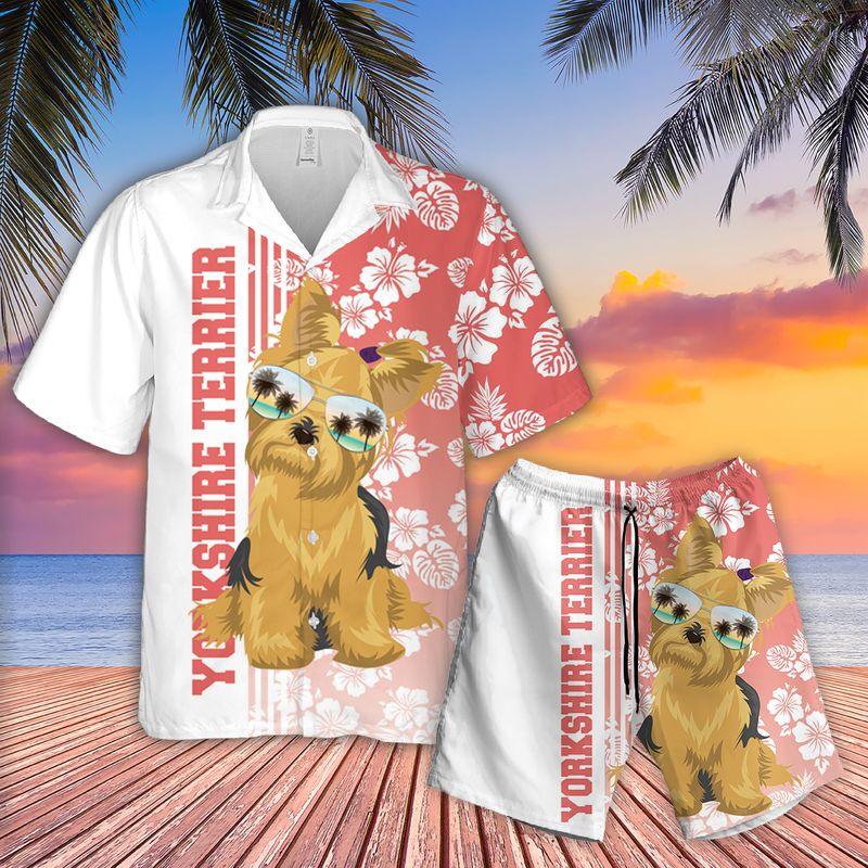 Yorkshire Terrier Dog Aloha Hawaiian Shirts For Summer, Yorkie Tropical Hawaiian Shirt For Men Women, Beachwear Gift For Dog Lovers, Dog Mom Dad