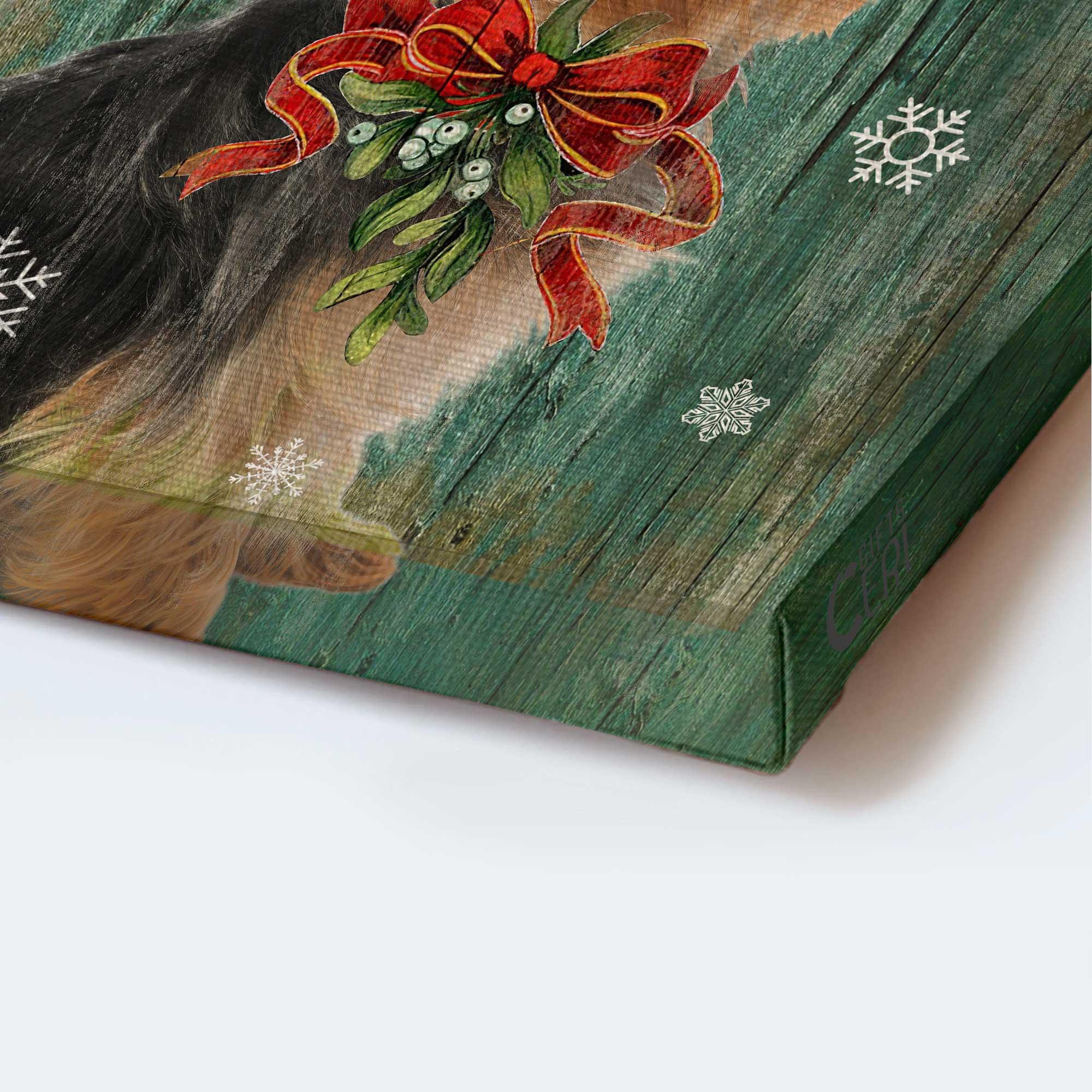 Yorkshire Terrier Premium Wrapped Portrait Canvas - Yorkshire Terrier, Cardinal, Christmas, Let It Snow - Gift For Yorkshire Terrier Lover, Dog Lovers - Image 4