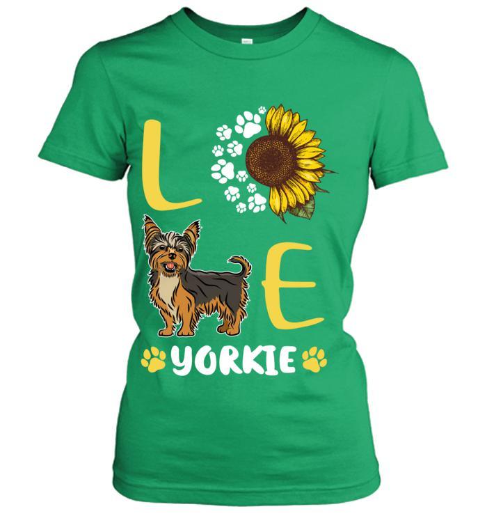 Yorkshire Yorkie Women's T Shirt - Love Yorkie With Sun Flower Women T Shirt - Gift for Dog Lovers, Mother, Family, Friends - Image 5