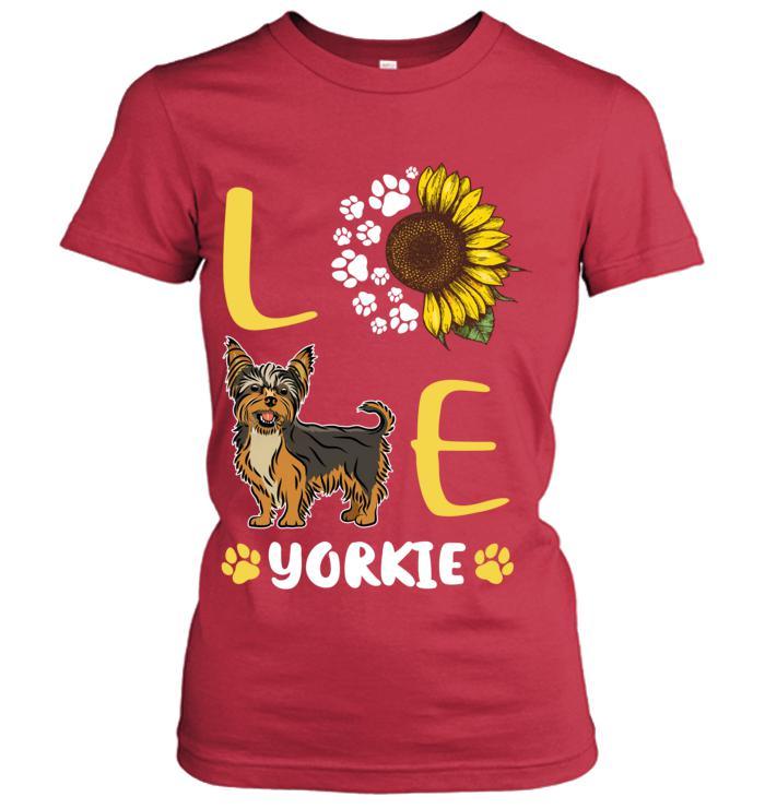 Yorkshire Yorkie Women's T Shirt - Love Yorkie With Sun Flower Women T Shirt - Gift for Dog Lovers, Mother, Family, Friends - Image 7