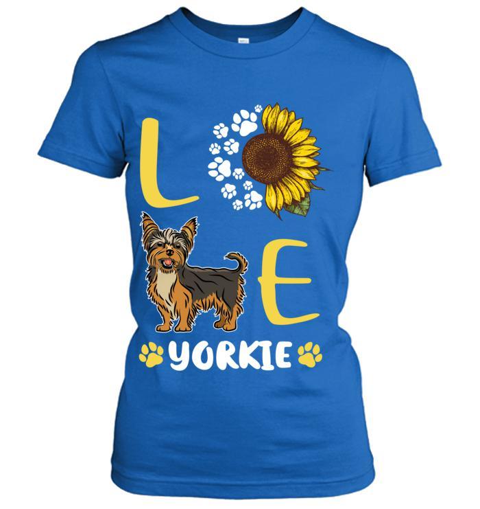 Yorkshire Yorkie Women's T Shirt - Love Yorkie With Sun Flower Women T Shirt - Gift for Dog Lovers, Mother, Family, Friends - Image 8