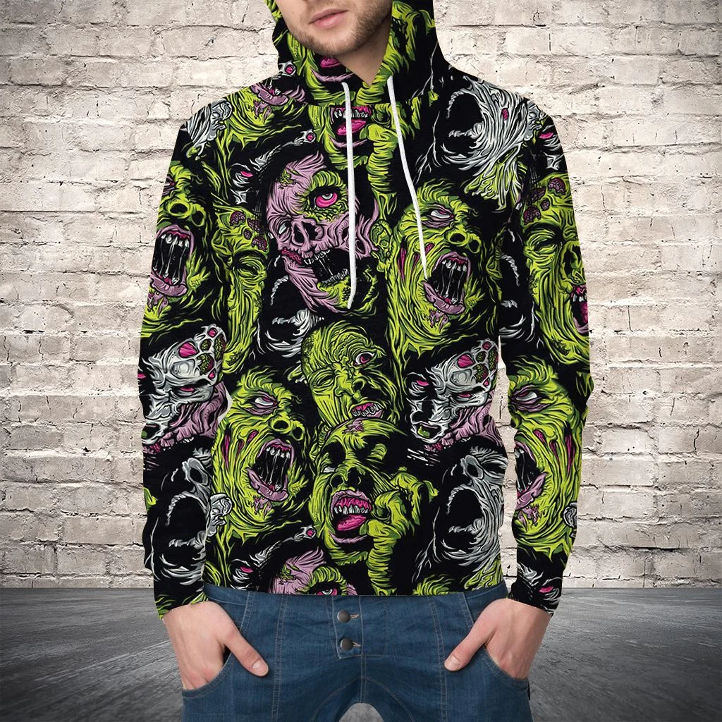 Zombie Costume Pullover Premium Hoodie, Perfect Outfit For Men And Women On Christmas New Year Autumn Winter - Image 2